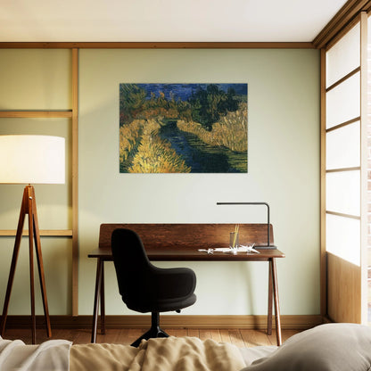 The Little Stream - Vincent van Gogh Brushed Aluminum Print - 70x100 cm / 28x40 inches | Vincent van Gogh Aluminum Print | Vincent van Gogh Prints