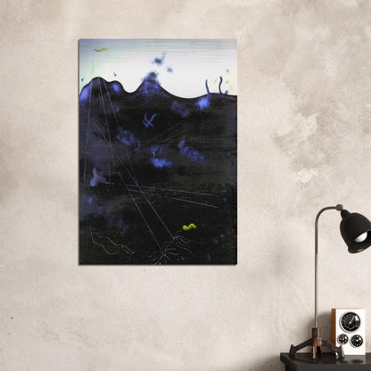 Blue Bed - Yves Tanguy Brushed Aluminum Print - 70x100 cm / 28x40 inches | Yves Tanguy Aluminum Print | Yves Tanguy Prints