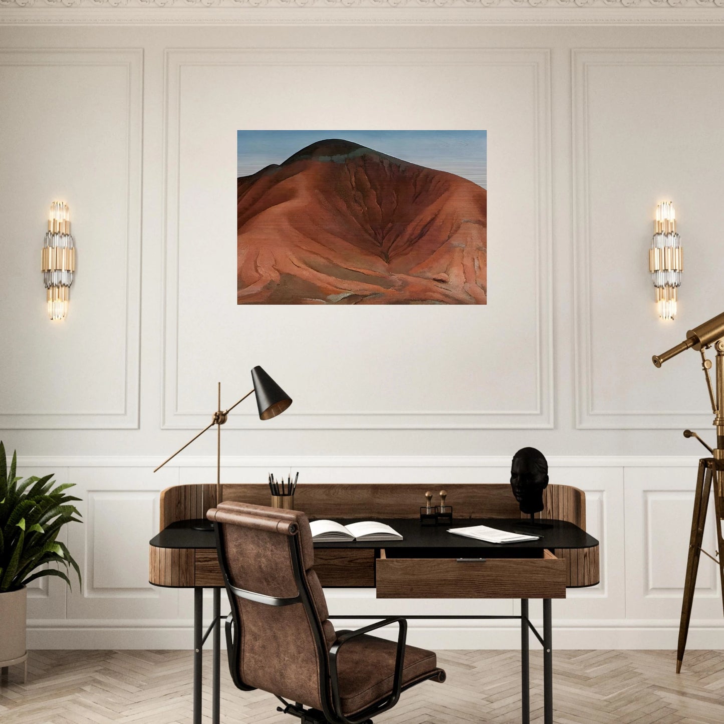 Small Purple Hills - Georgia O'Keeffe Brushed Aluminum Print - 70x100 cm / 28x40 inches | Georgia O'Keeffe Aluminum Print | Georgia O'Keeffe Prints