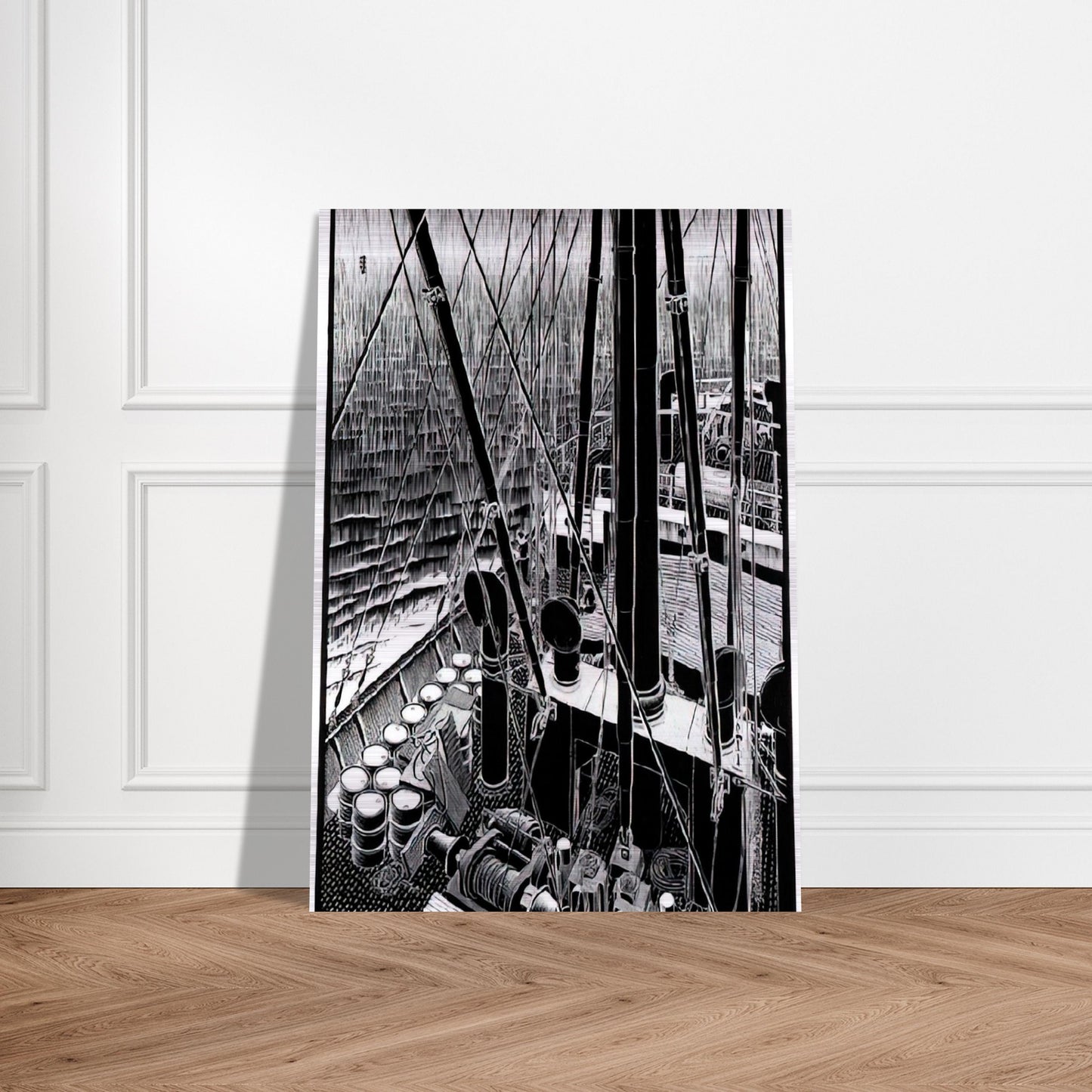 FREIGHTER SEPTEMBER 1936 1936 - MC Escher Brushed Aluminum Print - 70x100 cm / 28x40 inches | MC Escher Aluminum Print | MC Escher Prints | Maurits Cornelis Escher Prints