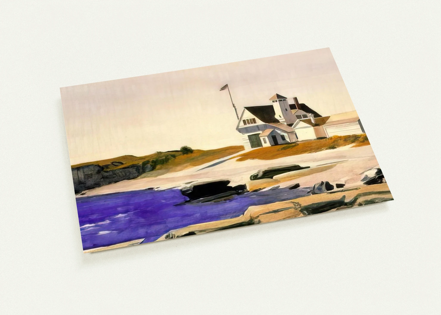 Coast Guard Station, Two Lights, Maine By Edward Hopper Pack of 10 Post Cards | Edward Hopper Post Cards | A6 (10.5 x 14.8 cm) - 4.1 x 5.8 inches
