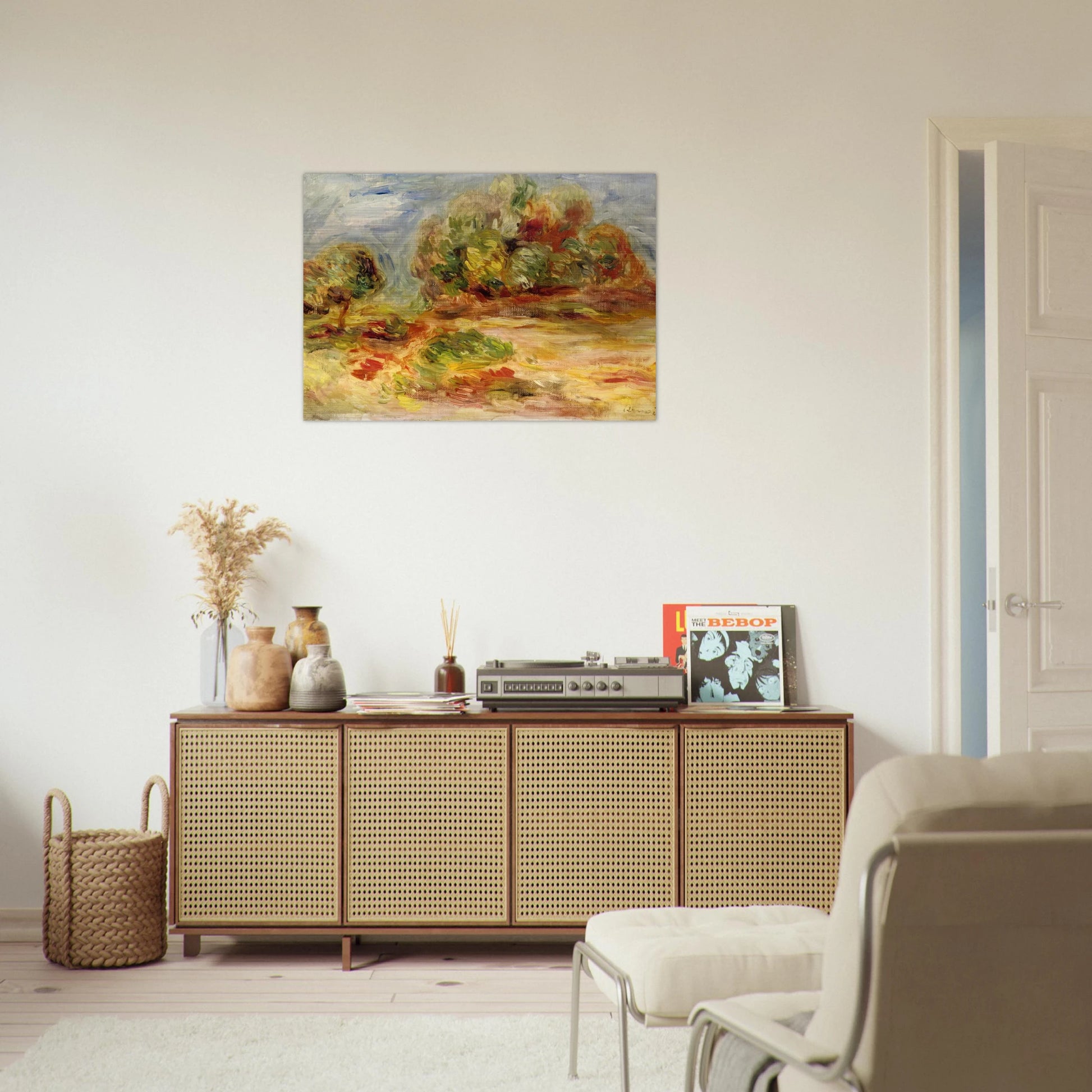 Cagnes Landscape - Pierre-Auguste Renoir Brushed Aluminum Print - 70x100 cm / 28x40 inches | Pierre-Auguste Renoir Aluminum Print | Pierre-Auguste Renoir Prints