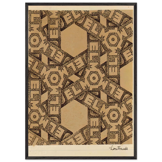 ESCHER 21 - MC Escher 70x100 cm / 28x40 inches Framed Art Print – Black Wooden Frame | Maurits Cornelis Escher Prints