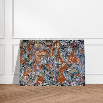 NUMBER 7 OUT OF THE WEB 1949 - Jackson Pollock Brushed Aluminum Print - 70x100 cm / 28x40 inches | Jackson Pollock Aluminum Print | Jackson Pollock Prints