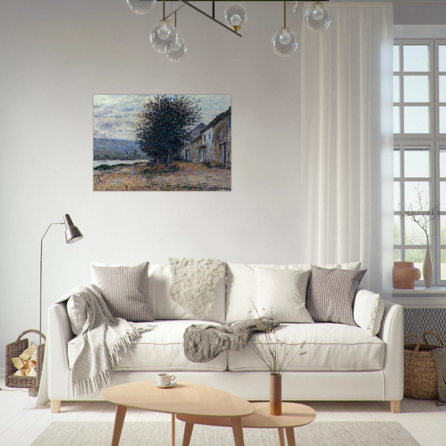 The Banks of the Seine - claude monet Brushed Aluminum Print - 70x100 cm / 28x40 inches | claude monet Aluminum Print | claude monet Prints
