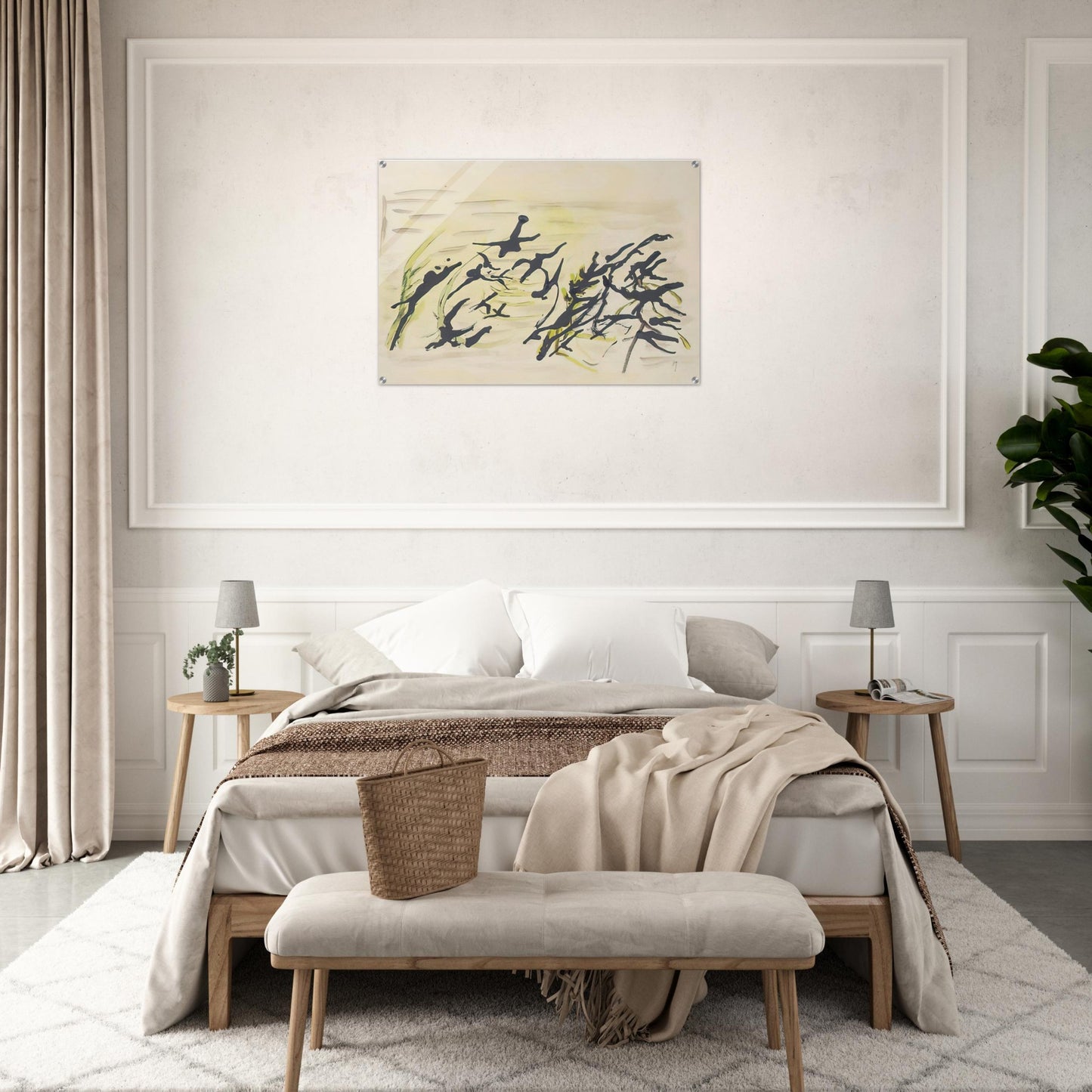 COMPOSITION 1 - Henri Michaux Acrylic Print - 70x100 cm / 28x40″ inches | Henri Michaux Wall Art | Henri Michaux Prints
