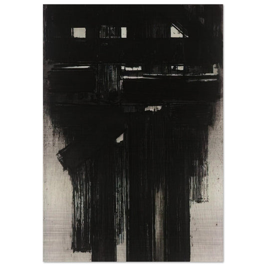 Untitled Intaglio - 1956 - Pierre Soulages Brushed Aluminum Print - 70x100 cm / 28x40 inches | Pierre Soulages Aluminum Print | Pierre Soulages Prints