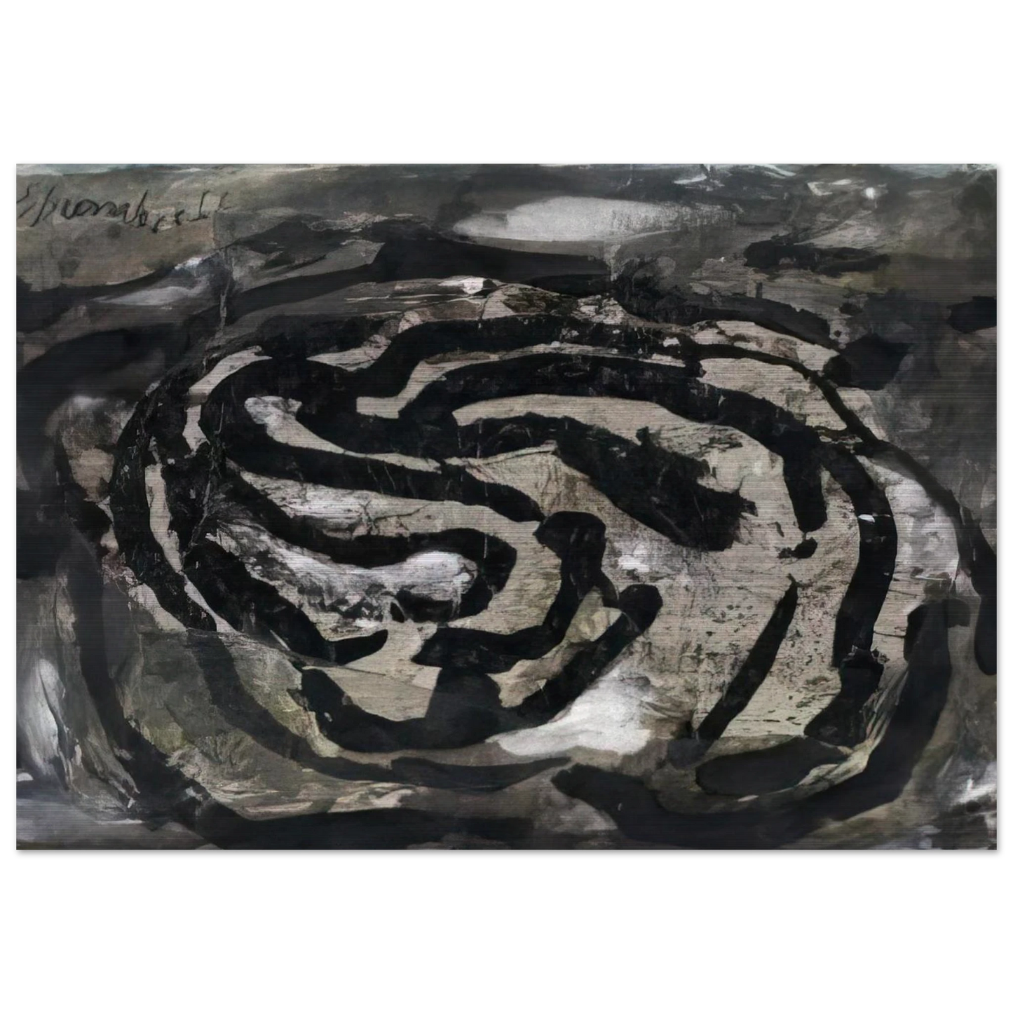 Untitled EL X - 1966 - Emil Schumacher Brushed Aluminum Print - 70x100 cm / 28x40 inches | Emil Schumacher Aluminum Print | Emil Schumacher Prints