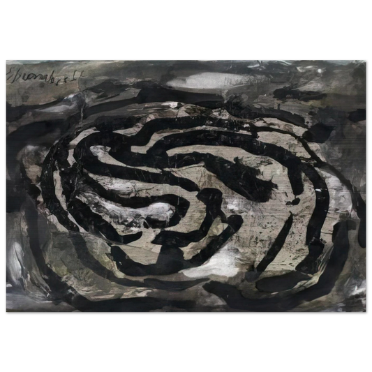 Untitled EL X - 1966 - Emil Schumacher Brushed Aluminum Print - 70x100 cm / 28x40 inches | Emil Schumacher Aluminum Print | Emil Schumacher Prints