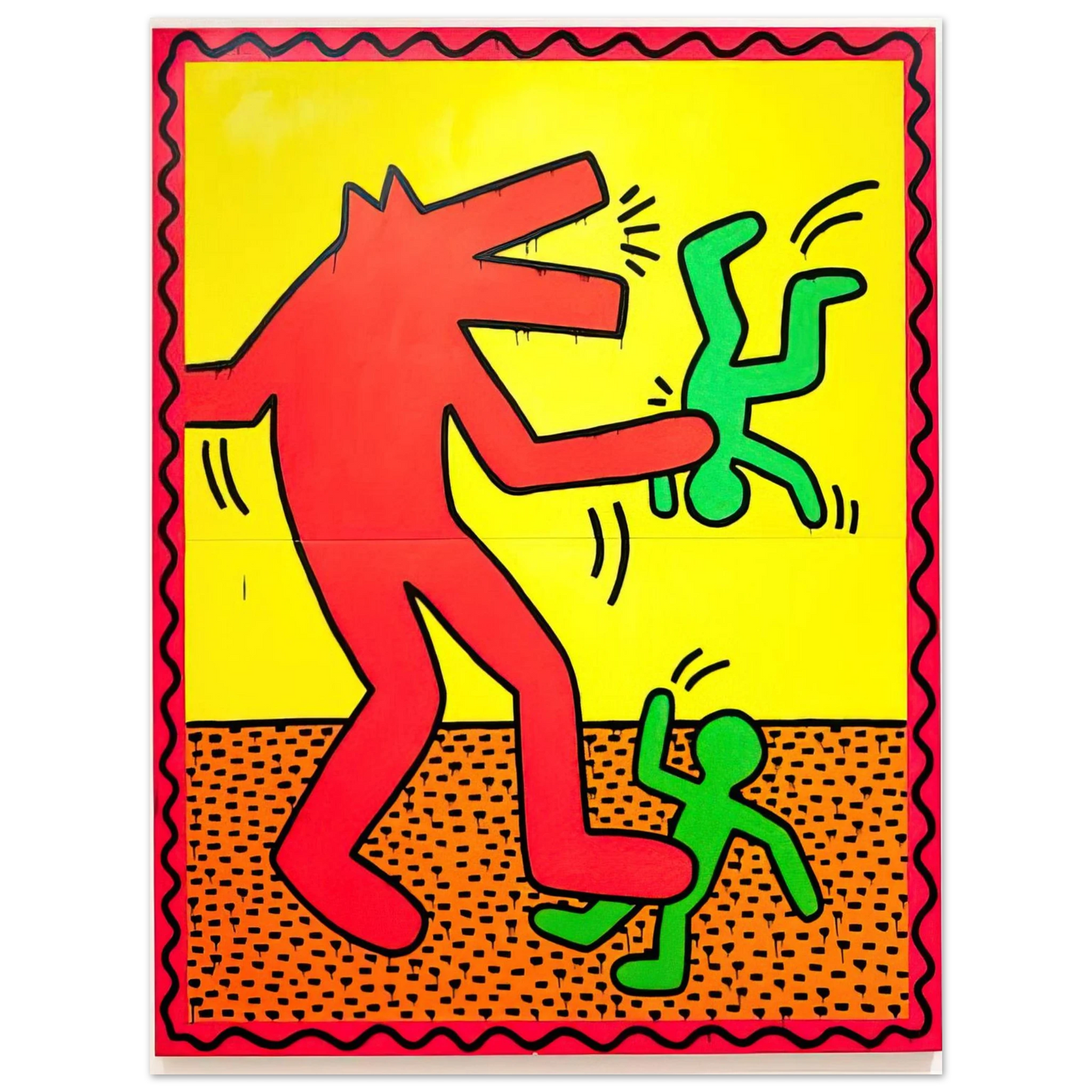 Keith Haring - UNTITLED 1982 1  75x100 cm / 30x40inches Fine Art Poster | Keith Haring Art For Sale