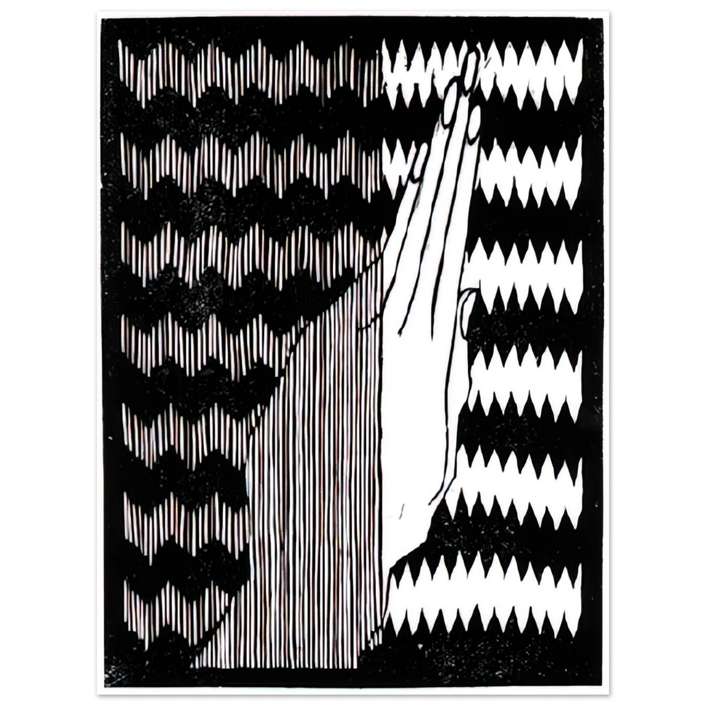 MC Escher - ESCHER (6) Wall Art - 30x40 cm / 12x16 inches - Premium Wooden Framed Poster With Fine Art Paper-canvas - White frame