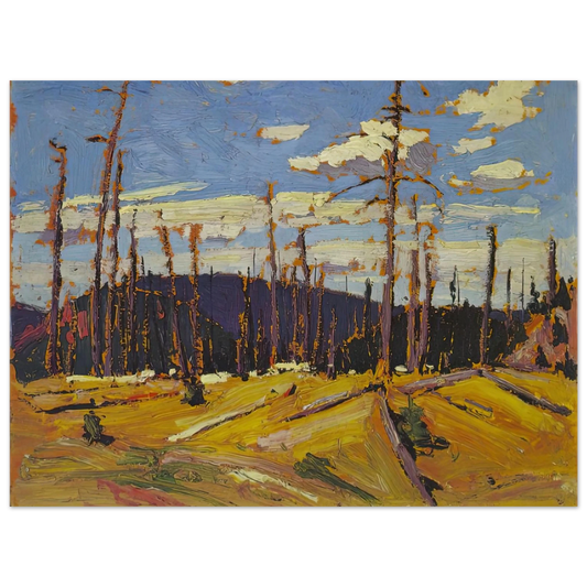 Tom Thomson - BURNT OVER FOREST 1916  75x100 cm / 30x40inches Fine Art Poster