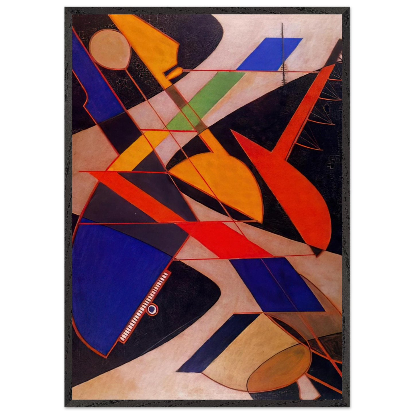 ORQUESTA SINFONICA 1916 - Man Ray 70x100 cm / 28x40 inches Framed Art Print – Black Wooden Frame