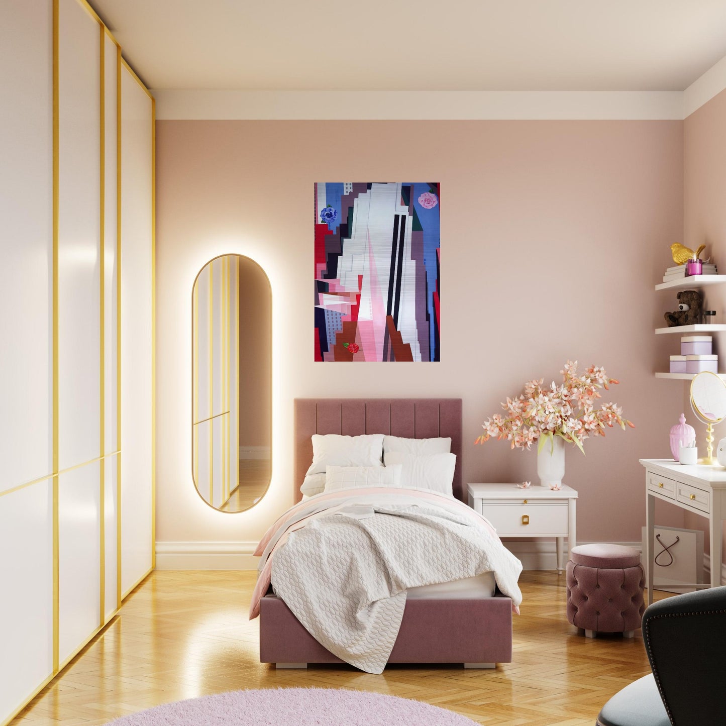 Manhattan - Georgia O'Keeffe Brushed Aluminum Print - 70x100 cm / 28x40 inches | Georgia O'Keeffe Aluminum Print | Georgia O'Keeffe Prints