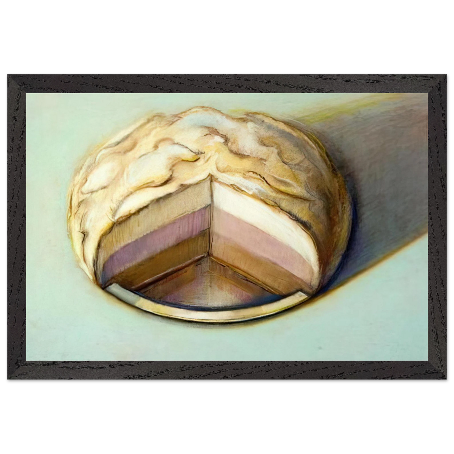 Wayne Thiebaud - Neapolitan Meringue - 1999 Wall Art - 60x80 cm / 24x32 inches - Fine Art Poster - -