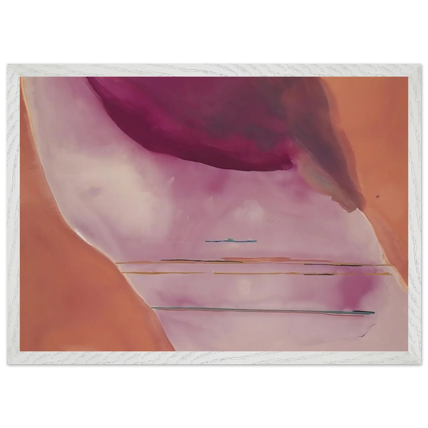 Helen Frankenthaler - Pendulum - 1972 Wall art - A1 (59.4 x 84.1  cm) - Premium Wooden Framed Poster With Fine Art Paper - White frame