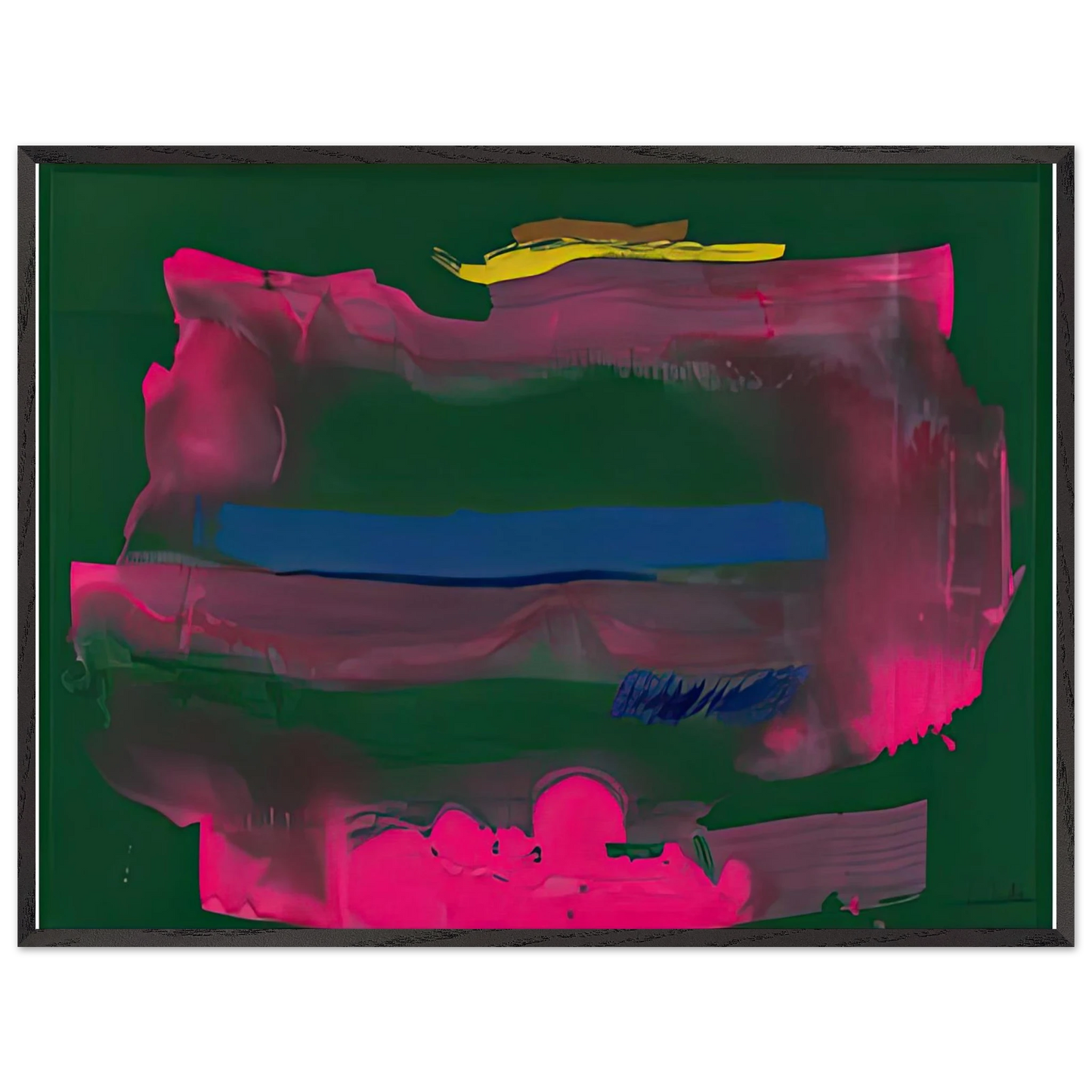 Helen Frankenthaler - Reef, 1991- Wall Art - 60x80 cm / 24x32 inches - Premium Wooden Framed Poster With Fine Art Paper-canvas - Black frame