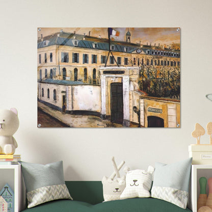 MILITARY HOSPITAL - Maurice Utrillo Acrylic Print - 70x100 cm / 28x40″ inches