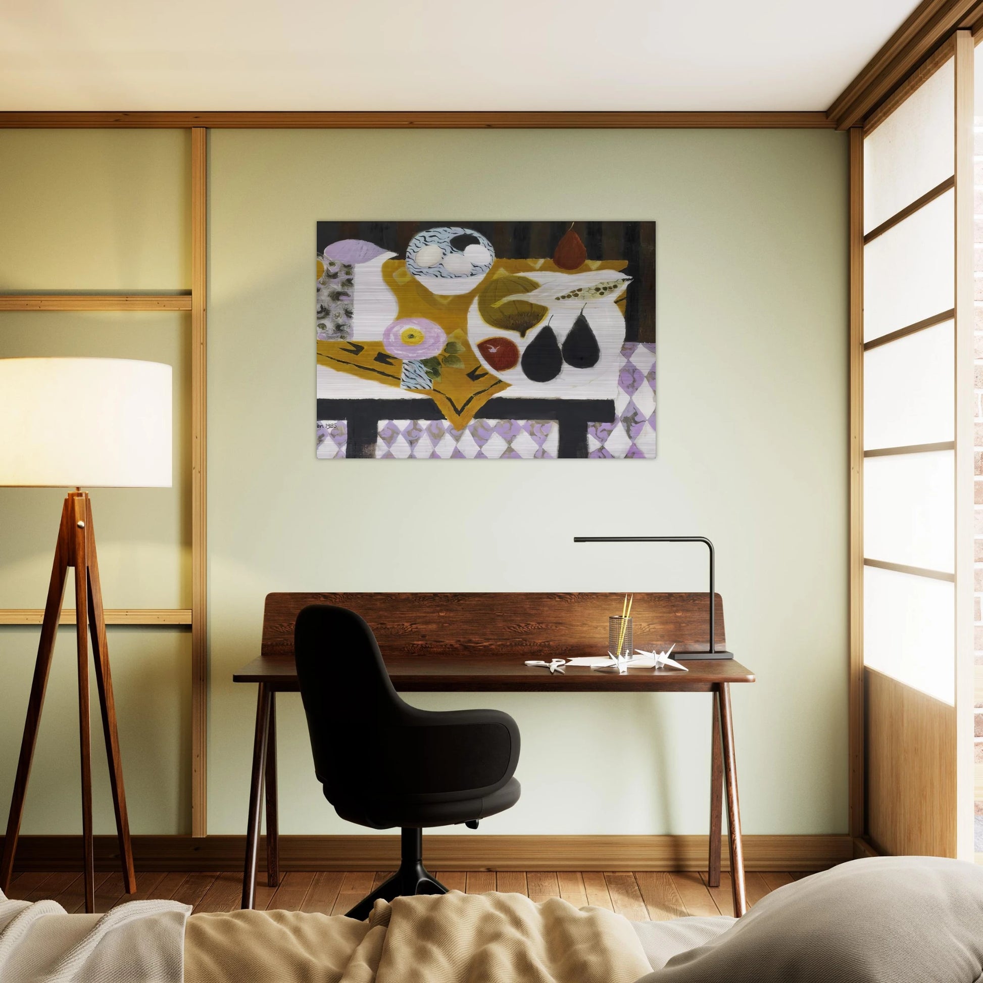 Bowl of Eggs - 1985 - Mary Fedden Brushed Aluminum Print - 70x100 cm / 28x40 inches | Mary Fedden Aluminum Print | Mary Fedden Prints