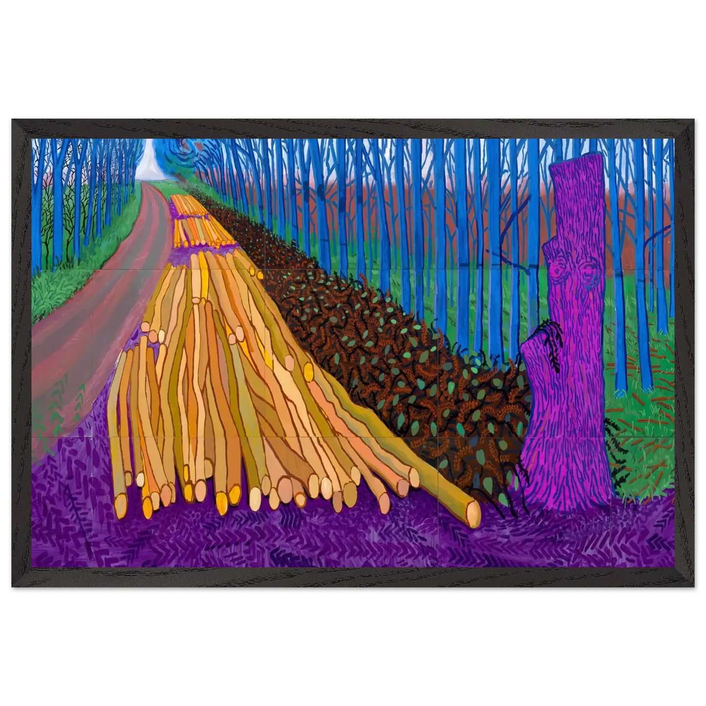 David Hockney - David Hockney Wall art - A1 (59.4 x 84.1  cm) - Premium Wooden Framed Poster With Fine Art Paper - Wood frame