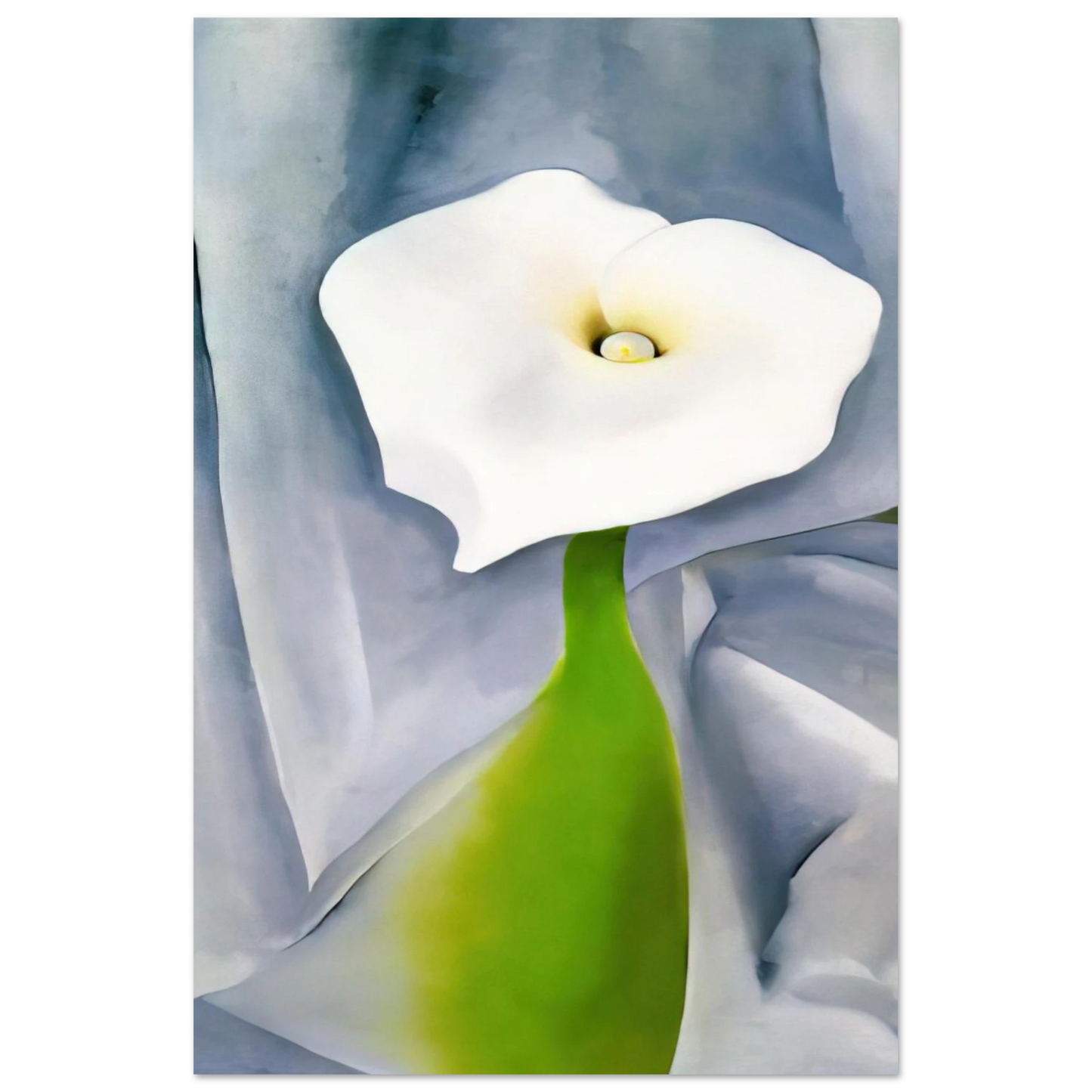 Georgia O'Keeffe - Calla Lily on Grey Fine Art Poster