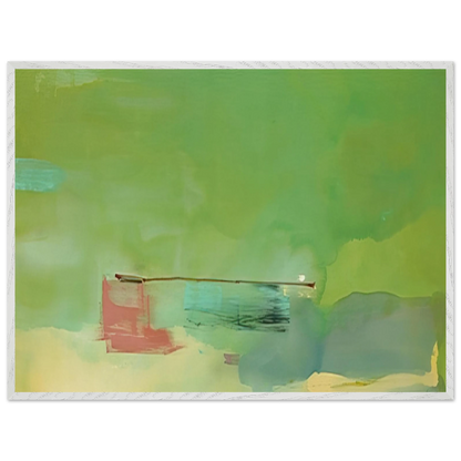 Helen Frankenthaler - Springscape - 1975 Wall art - 50x70 cm / 20x28 inches - Premium Wooden Framed Poster With Fine Art Paper - White frame