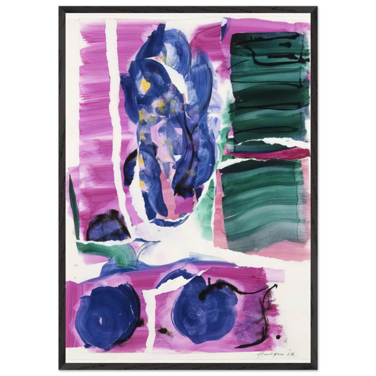 VARIATIONS I ON CLARKS COVE 1962 - Grace Hartigan 70x100 cm / 28x40 inches Framed Art Print – Black Wooden Frame