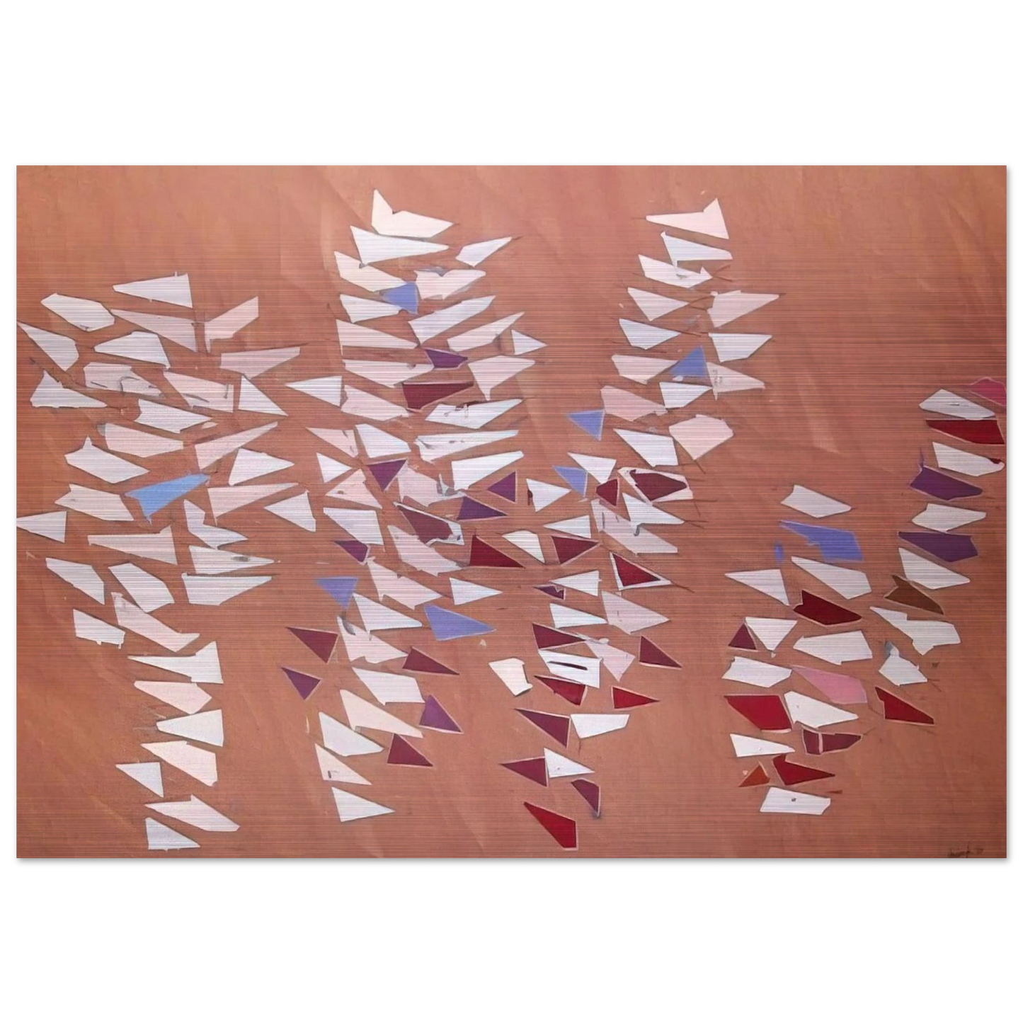 On Gray Pink - 1988 - Robert Goodnough Brushed Aluminum Print - 70x100 cm / 28x40 inches | Robert Goodnough Aluminum Print | Robert Goodnough Prints