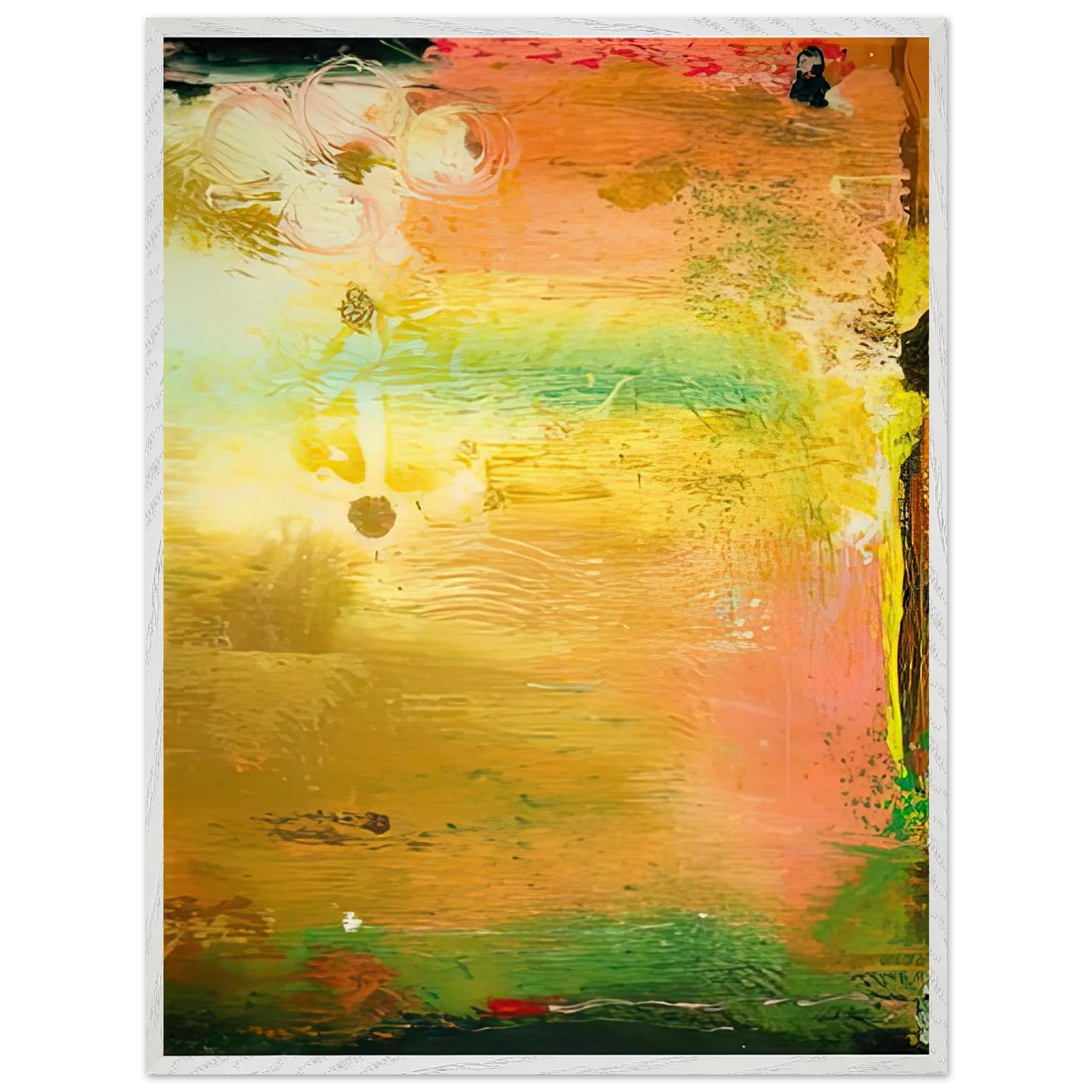 Helen Frankenthaler - Fantasy Garden, 1992- Wall Art - 21x29.7 cm / 8x12" - Premium Wooden Framed Poster With Fine Art Paper-canvas - Black frame