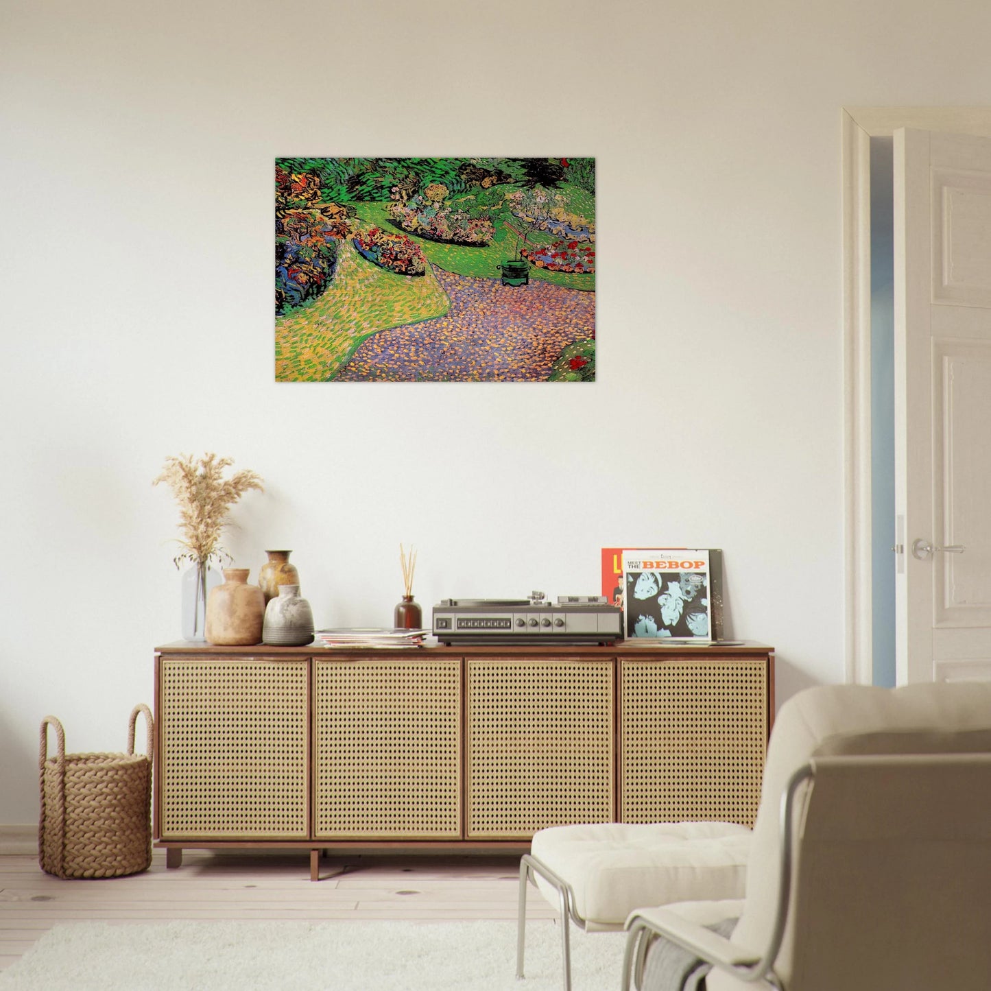 Garden in Auvers - Vincent van Gogh Brushed Aluminum Print - 70x100 cm / 28x40 inches | Vincent van Gogh Aluminum Print | Vincent van Gogh Prints