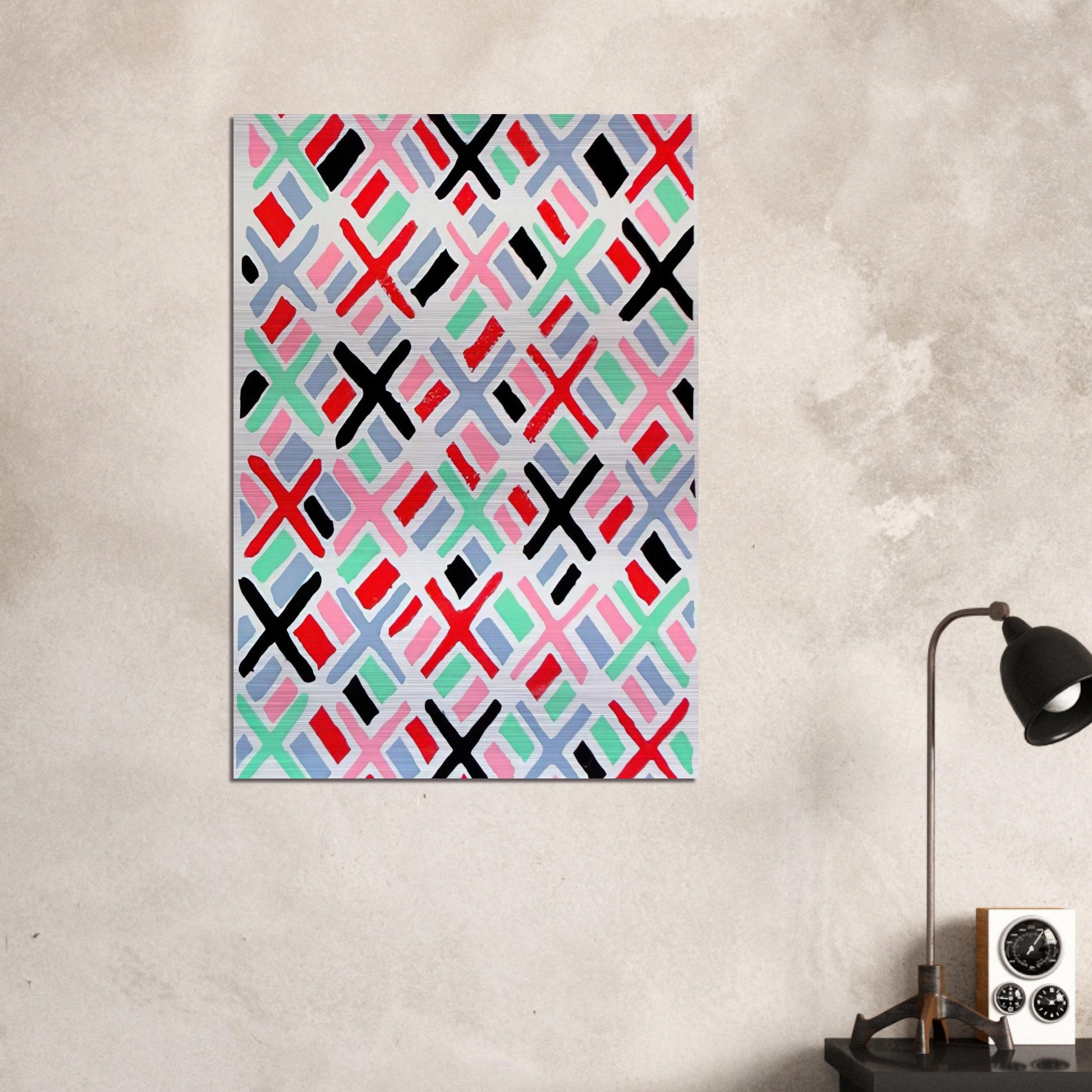COMPOSITION 34 - Sonia Delaunay Brushed Aluminum Print - 70x100 cm / 28x40 inches | Sonia Delaunay Aluminum Print | Sonia Delaunay Prints