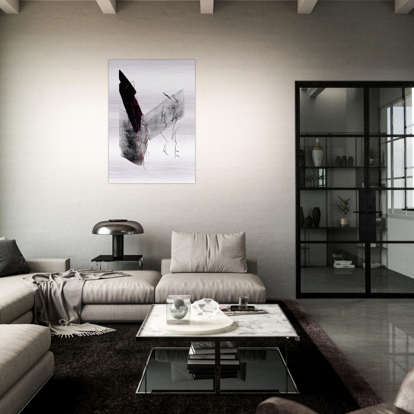 Katachi - Abstract Expressionism - Toko Shinoda Brushed Aluminum Print - 70x100 cm / 28x40 inches | Toko Shinoda Aluminum Print | Toko Shinoda Prints