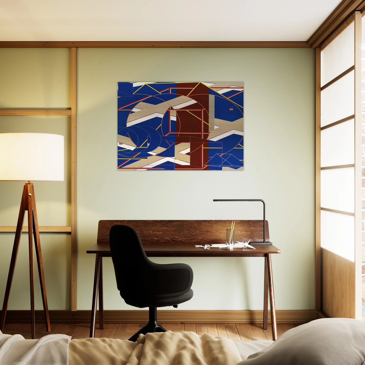 C-B-1 - Al Held Brushed Aluminum Print - 70x100 cm / 28x40 inches | Al Held Aluminum Print | Al Held Prints