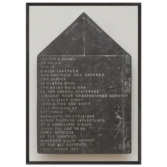 Is a Mind a Prison - 1970 - Bob Law 70x100 cm / 28x40 inches Framed Art Print – Black Wooden Frame