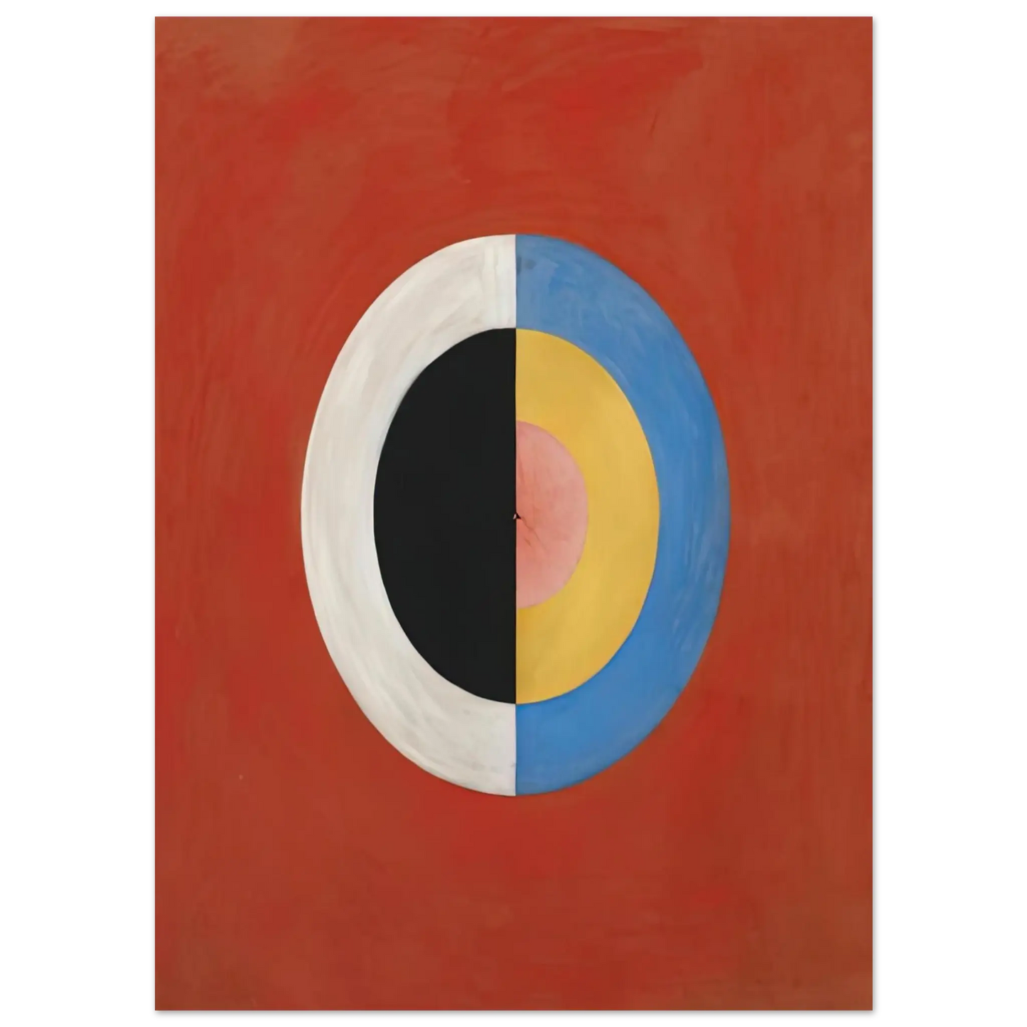 Hilma af Klint - THE SWAN NO 17 1915 0 Wall art - 45x60 cm / 18x24 Inches - Premium Wooden Framed Poster With Fine Art Paper - White frame