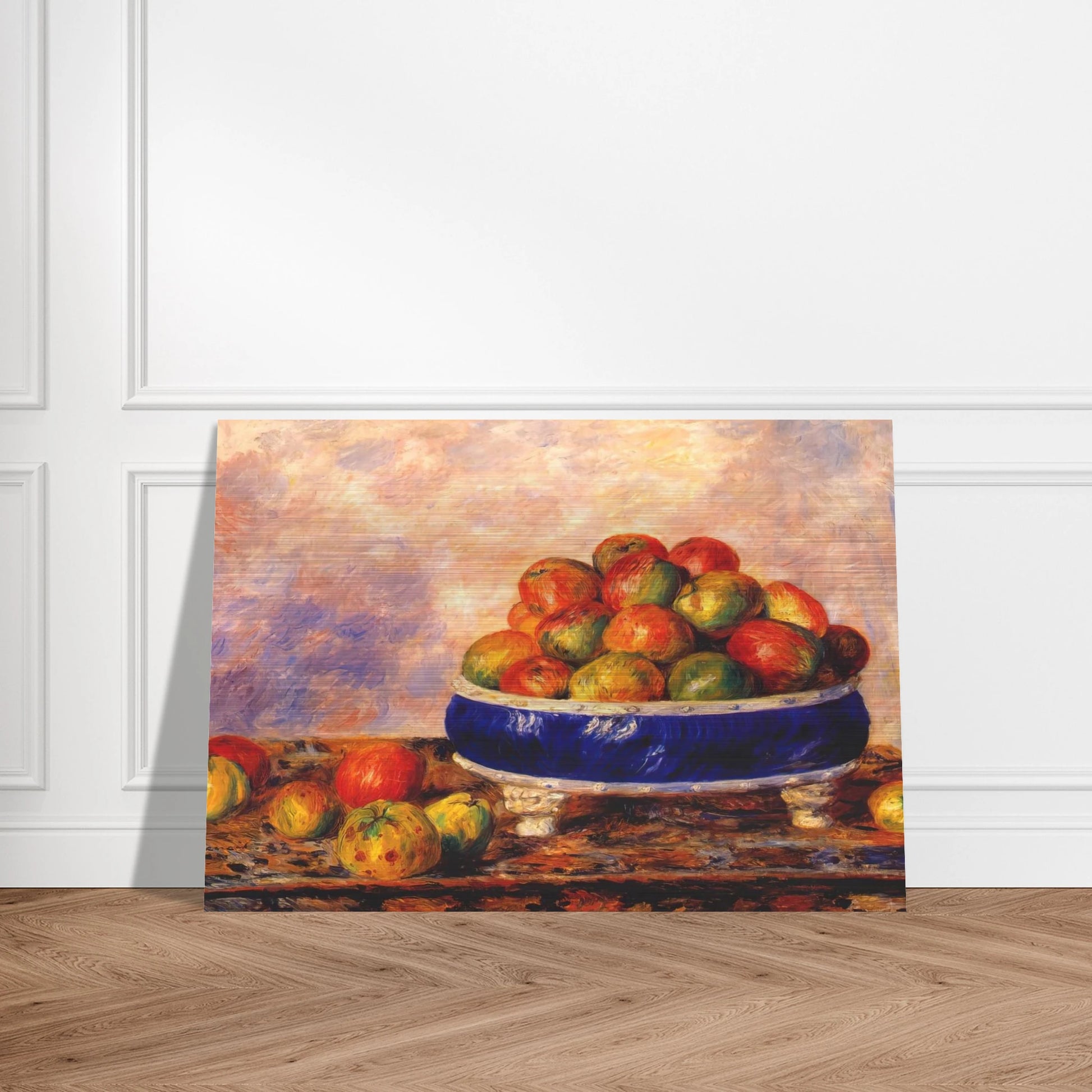 Apples in a dish - Pierre-Auguste Renoir Brushed Aluminum Print - 70x100 cm / 28x40 inches | Pierre-Auguste Renoir Aluminum Print | Pierre-Auguste Renoir Prints