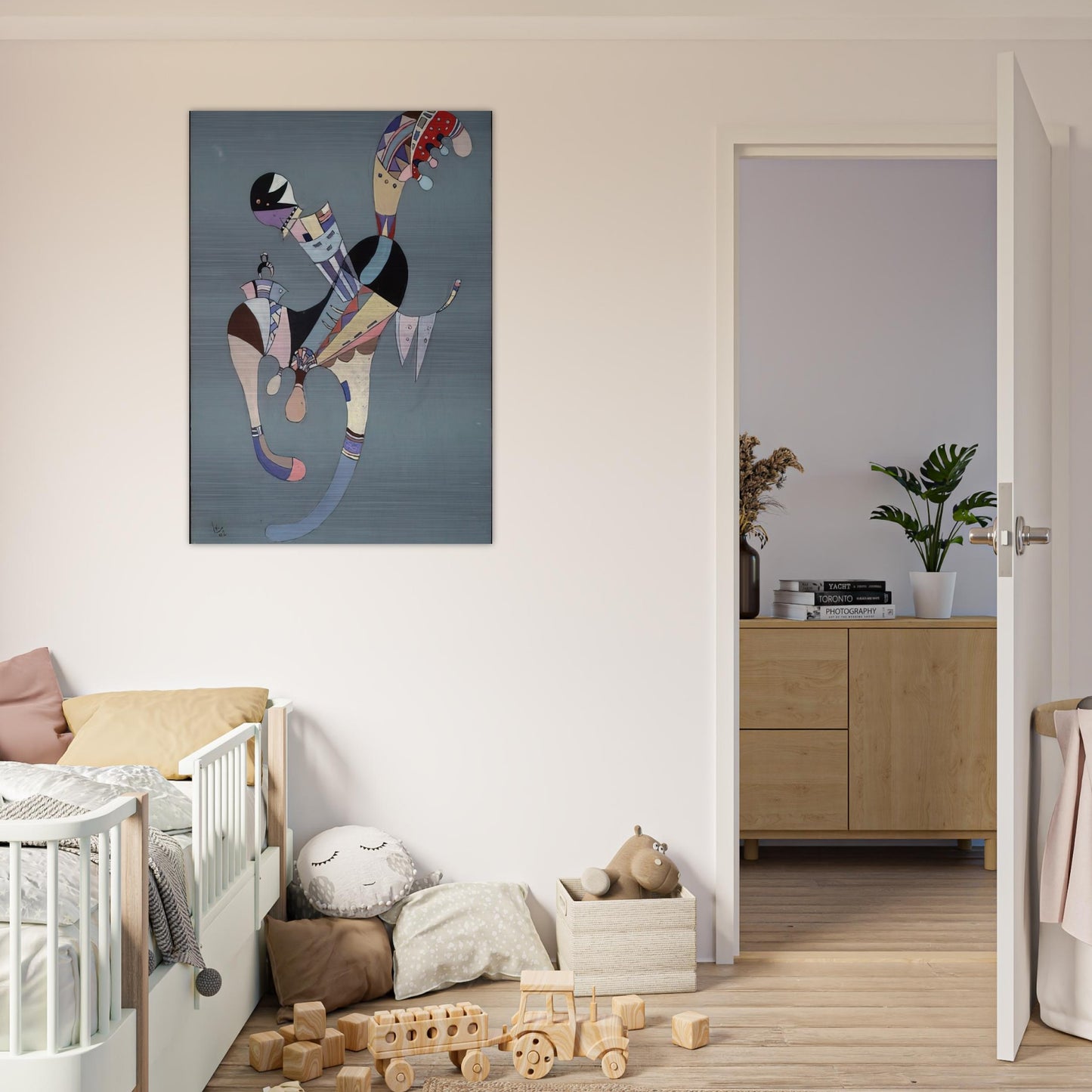 A FLOATING FIGURE 1942 - Wassily Kandinsky Brushed Aluminum Print - 70x100 cm / 28x40 inches | Wassily Kandinsky Aluminum Print | Wassily Kandinsky Prints