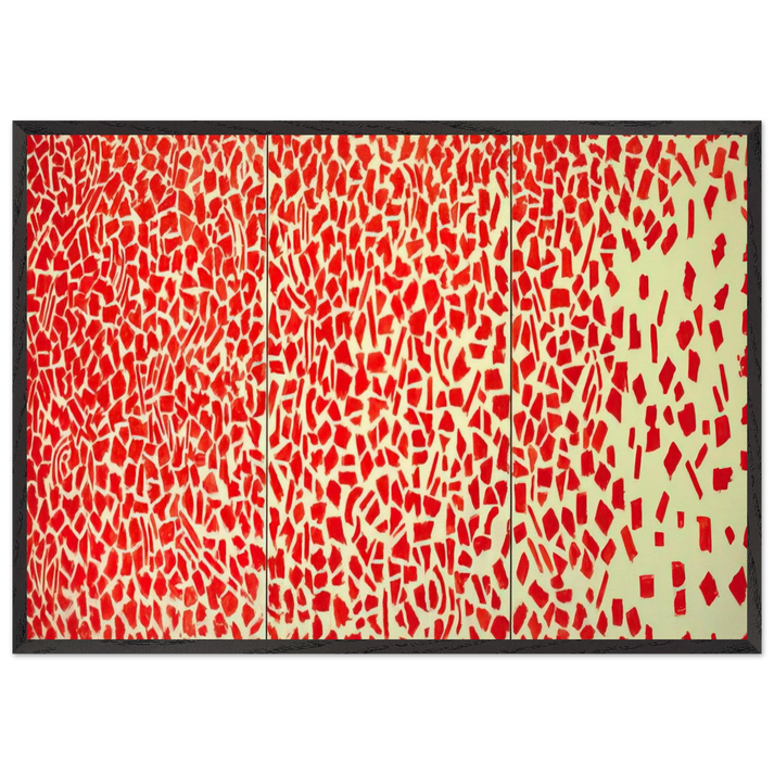 RED AZALEAS SINGING AND DANCING ROCK AND ROLL MUSIC 1976 - Alma Woodsey Thomas 70x100 cm / 28x40 inches Framed Art Print – Black Wooden Frame