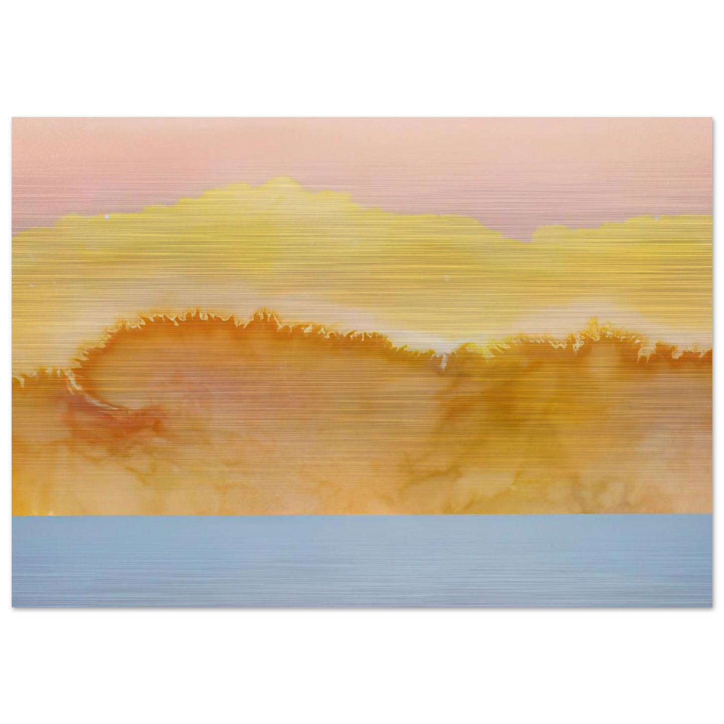 Turquoise Prairie - 1979 - Ronnie Landfield Brushed Aluminum Print - 70x100 cm / 28x40 inches | Ronnie Landfield Aluminum Print | Ronnie Landfield Prints