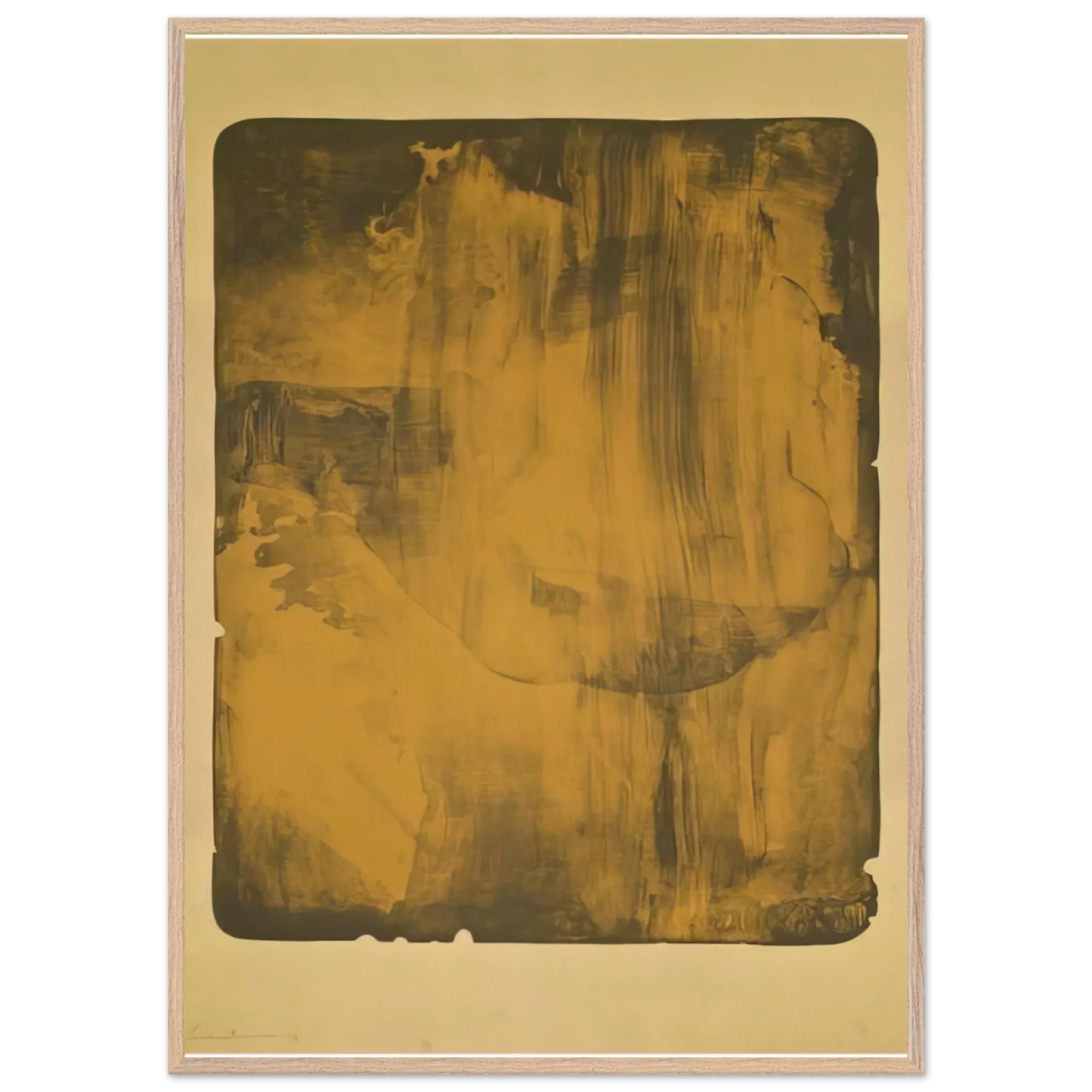 Helen Frankenthaler - Bronze Smoke - 1978 Wall art - 15x20 cm / 6x8 Inches - Premium Wooden Framed Poster With Fine Art Paper - Black frame