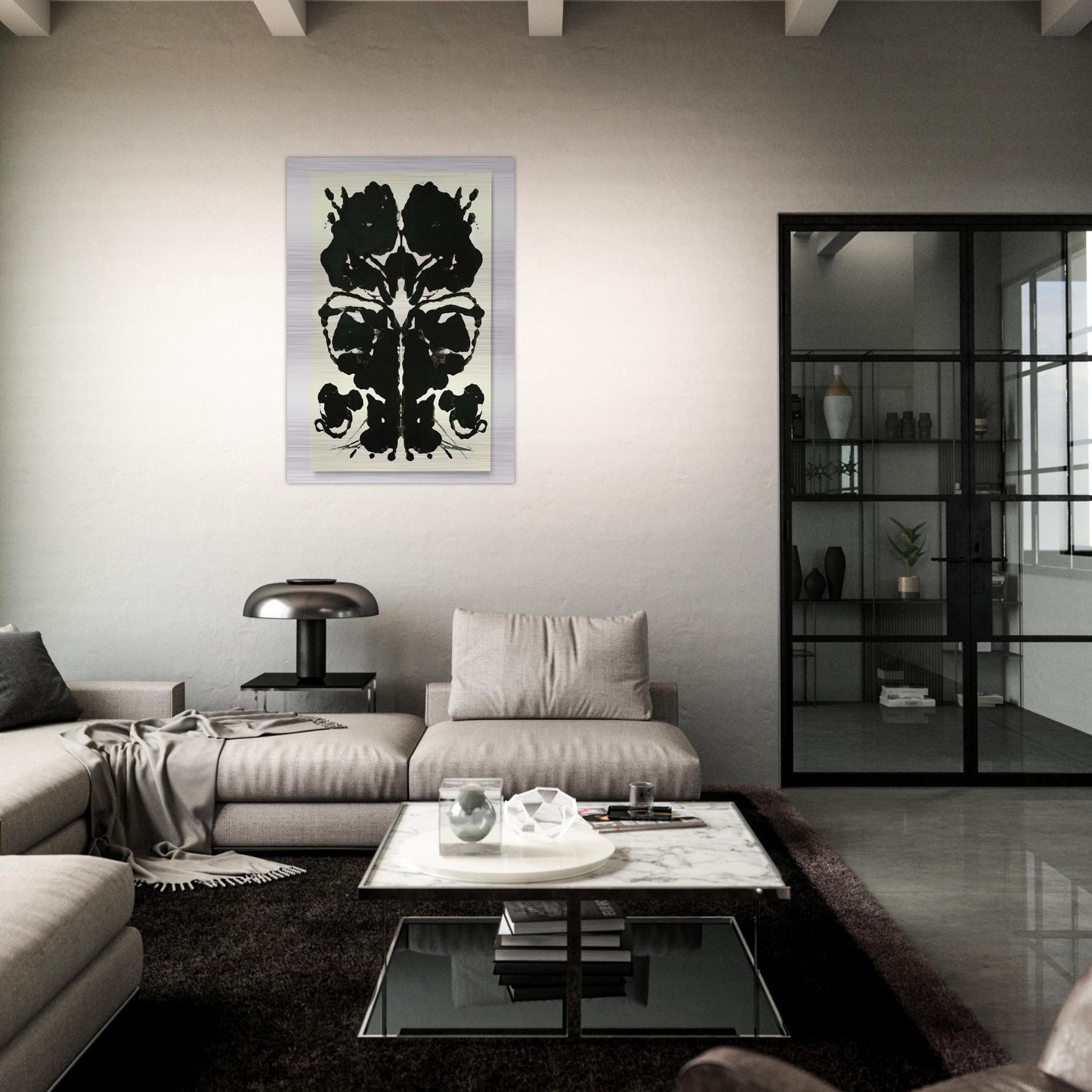 Rorschach - Andy Warhol Brushed Aluminum Print - 70x100 cm / 28x40 inches | Andy Warhol Aluminum Print | Andy Warhol Prints