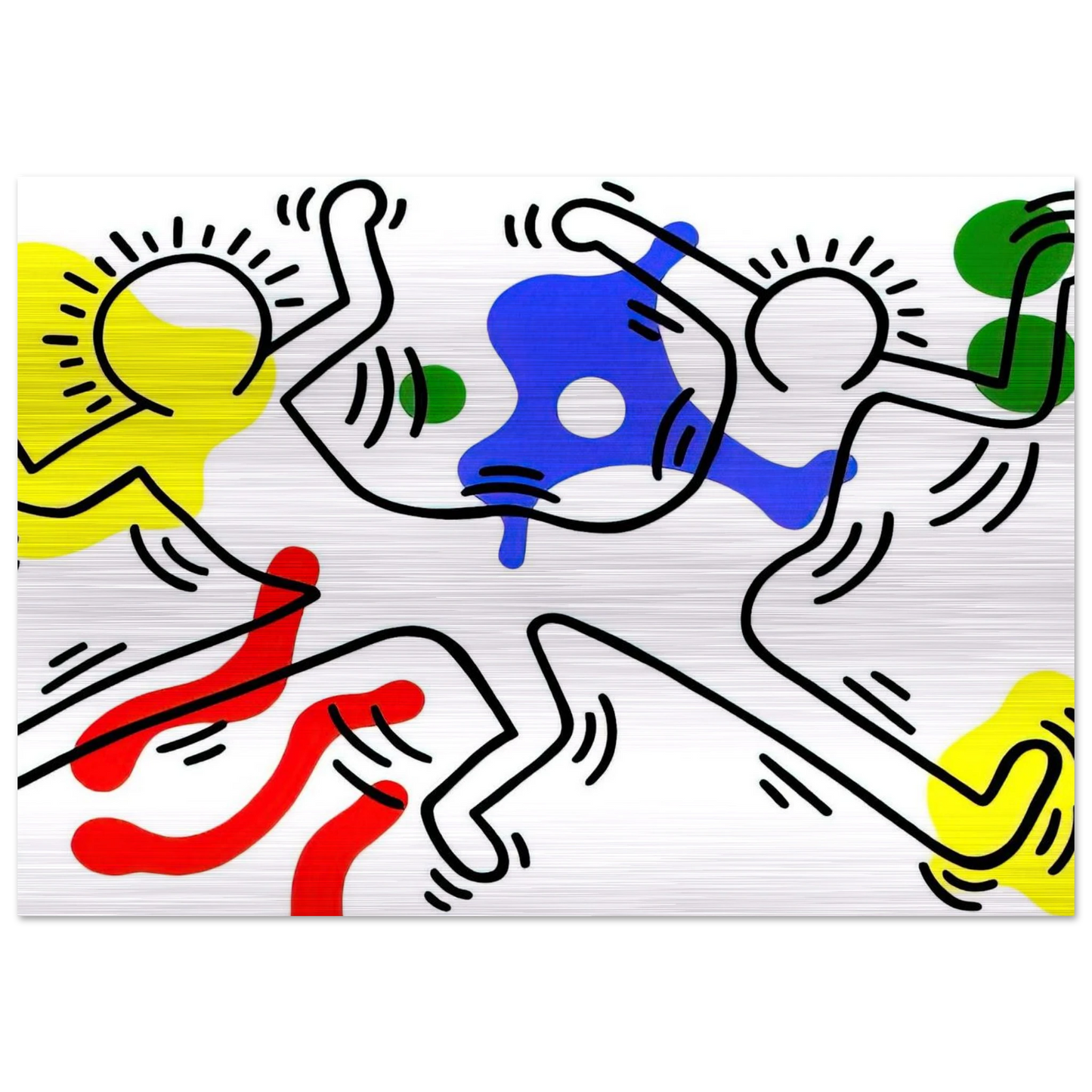 UNTITLED 1986 - Keith Haring Brushed Aluminum Print - 70x100 cm / 28x40 inches | Keith Haring Aluminum Print | Keith Haring Prints