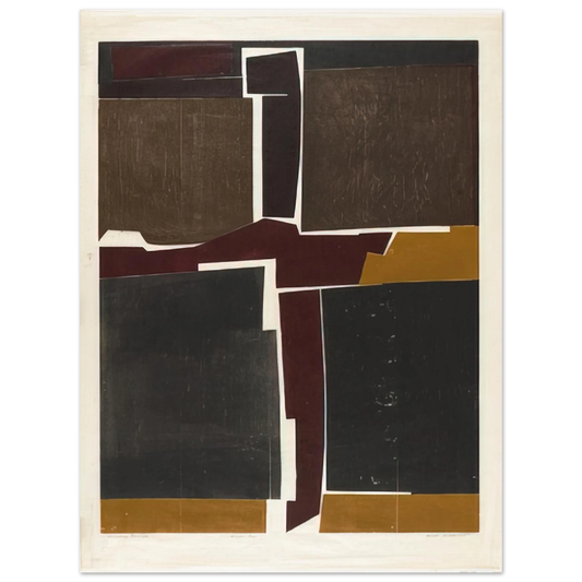 Will Barnet - Singular Image - 1964 United States  75x100 cm / 30x40inches Fine Art Poster