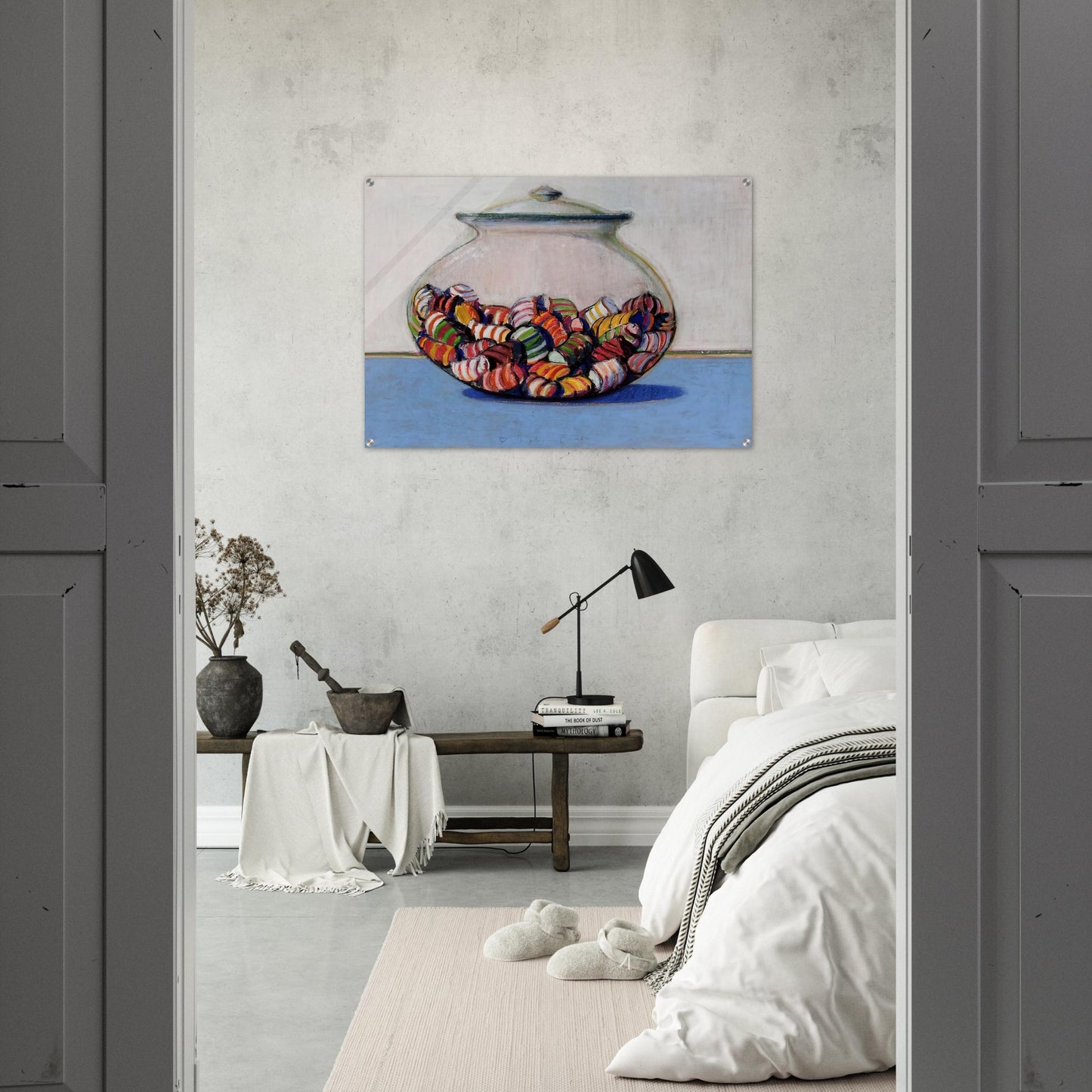 Glassed Candy - 1969 - Wayne Thiebaud Acrylic Print - 70x100 cm / 28x40″ inches | Wayne Thiebaud Wall Art | Wayne Thiebaud Prints