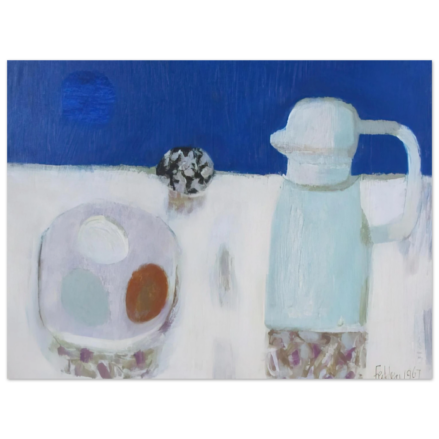 Mary Fedden - Jug and Four Eggs - 1967  75x100 cm / 30x40inches Fine Art Poster