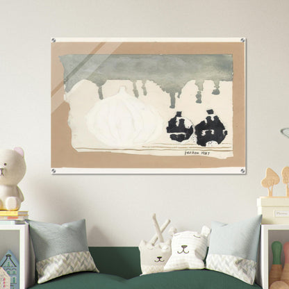 Still life with onions - 1987 - Mary Fedden Acrylic Print - 70x100 cm / 28x40″ inches