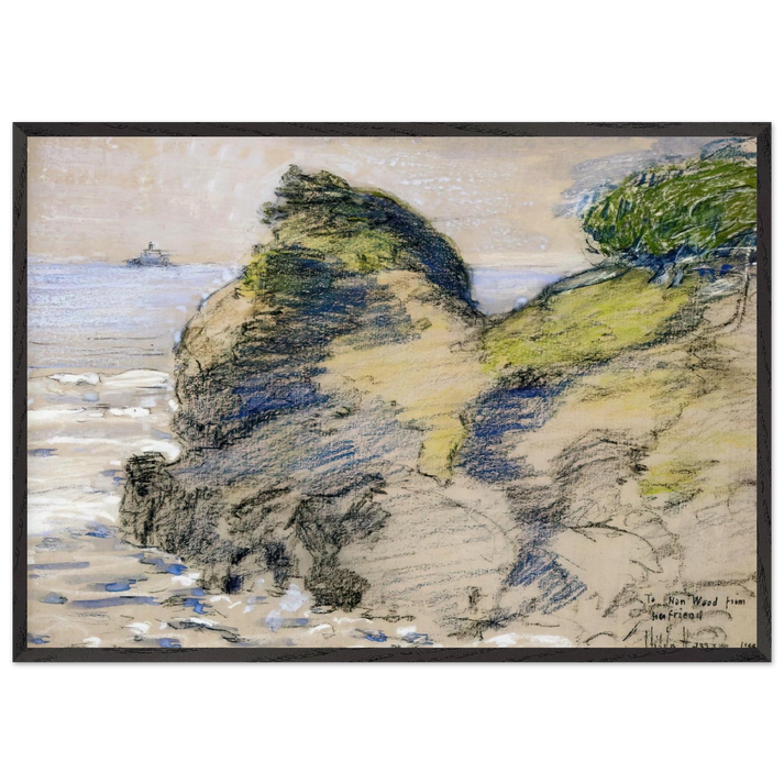 Oregon Coast - Childe Hassam 70x100 cm / 28x40 inches Framed Art Print – Black Wooden Frame