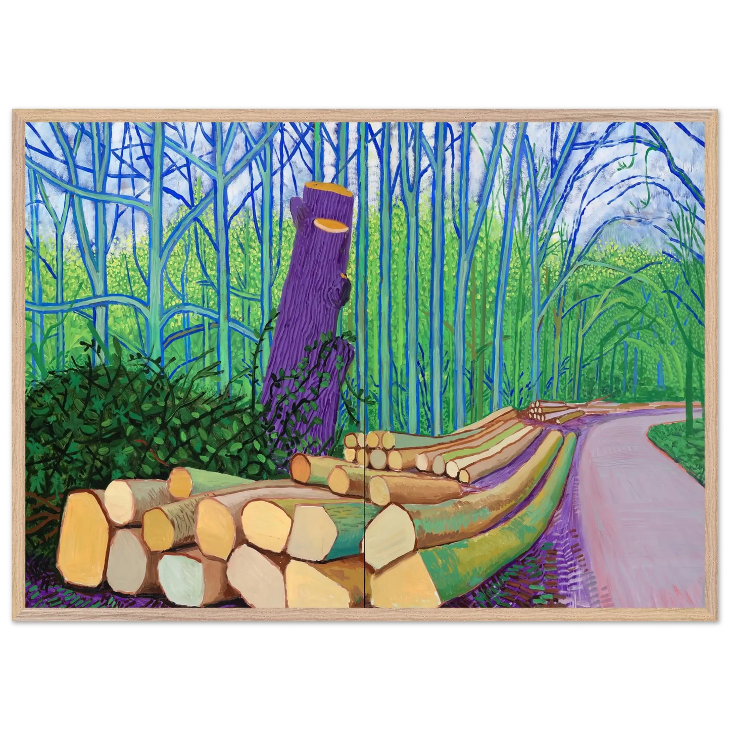 David Hockney - David Hockney Wall art - A3 (29.7 x 42  cm) - Premium Wooden Framed Poster With Fine Art Paper - Black frame