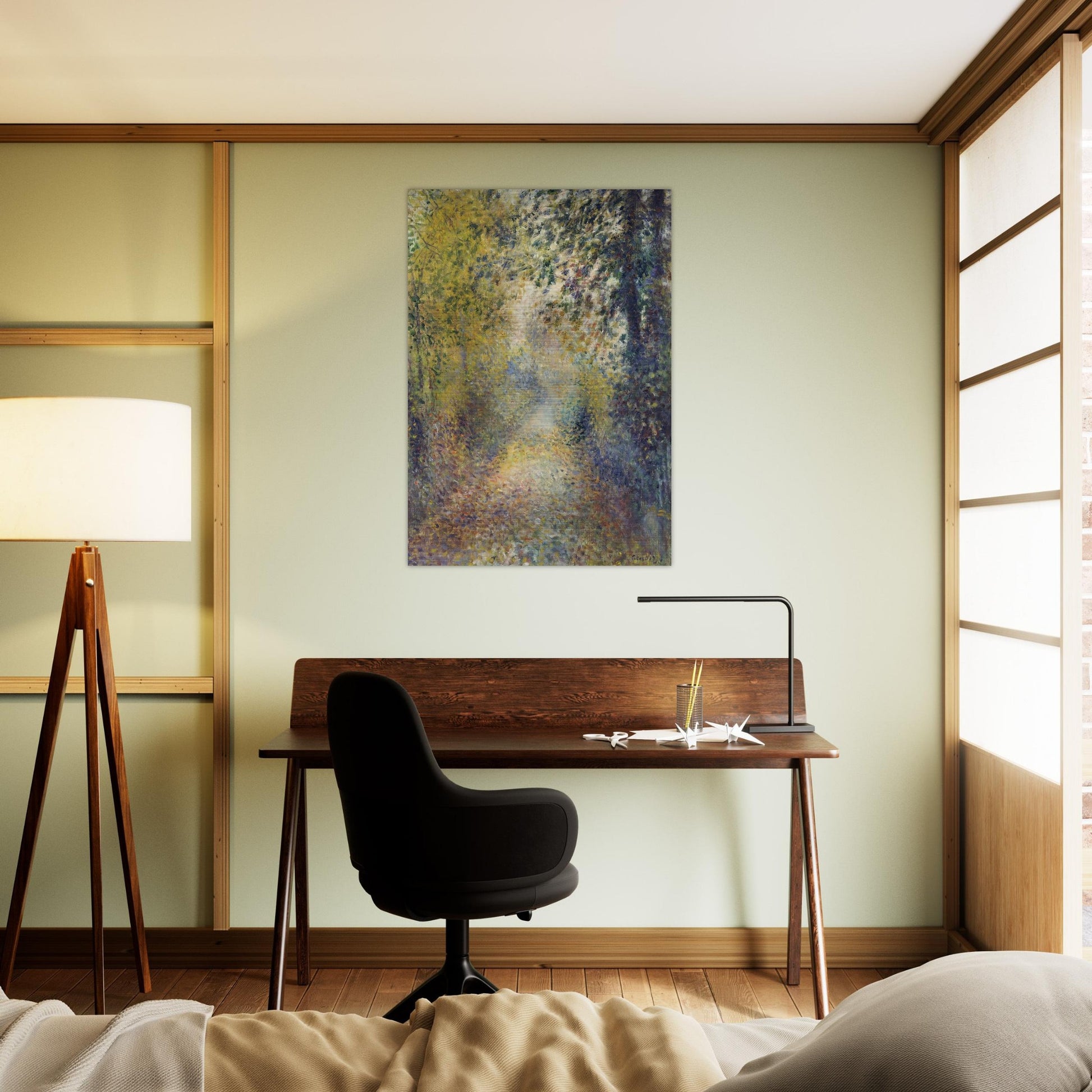 In the Woods - Pierre-Auguste Renoir Brushed Aluminum Print - 70x100 cm / 28x40 inches | Pierre-Auguste Renoir Aluminum Print | Pierre-Auguste Renoir Prints