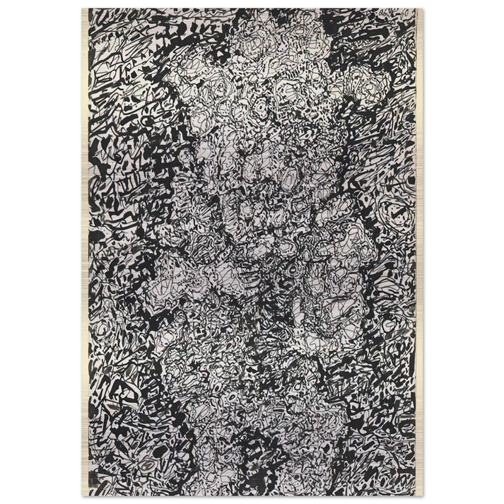 FIGURE WITH HAT IN A LANDSCAPE 1960 - Jean Dubuffet Brushed Aluminum Print - 70x100 cm / 28x40 inches | Jean Dubuffet Aluminum Print | Jean Dubuffet Prints
